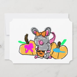 Convite Bebê do rato revela outono