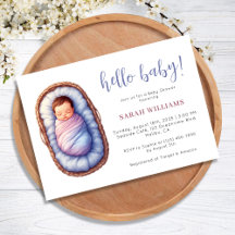 Bebê doce no cesto Sexo Chá de fraldas neutro