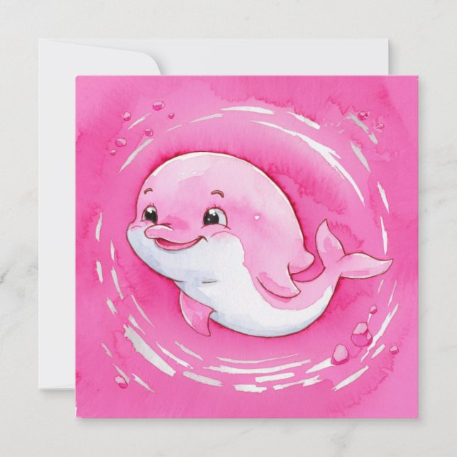 Convite Bebê Dolphin (Frente)