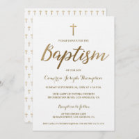 Bebê Dourado branco, batismo personalizado