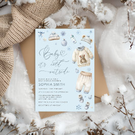 Convite Bebê, é Chá de fraldas Frio Fora do Menino