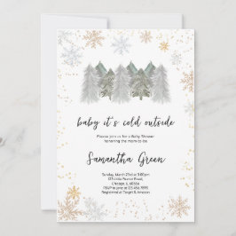 Convite Bebê é frio fora do Chá de fraldas