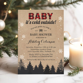 Convite Bebê É Frio Fora Do Chá de fraldas Da Xadrez De Lu