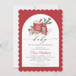Convite Bebê É Frio Fora do Chá de fraldas de inverno