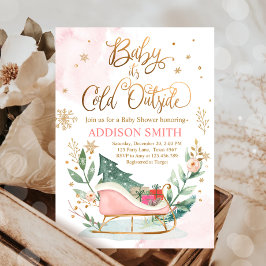 Convite Bebê É Frio Fora do Chá de fraldas de Leve do Inve