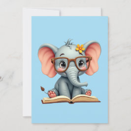 Convite Bebê Elefante Sábio