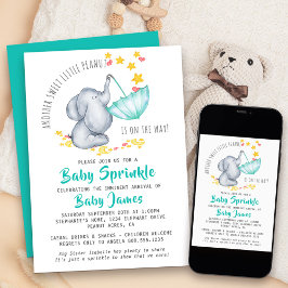 Convite Bebê Elefante Sprinkle Outro Doce Amendoim
