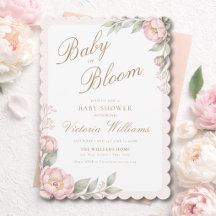 Bebê Elegante em Flor Menina Chá de Bebê