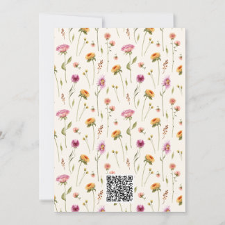 Convite Bebê em Blogue Flor Rosa Garota Rosa Chá de fralda