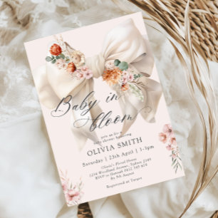 Convite Bebê em Bloom Arco Chá de fraldas Floral