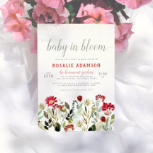 Bebê em Bloom | Chá de fraldas Verde Floral Modern