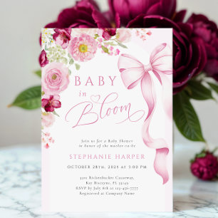 Convite Bebê Em Bloom Primavera