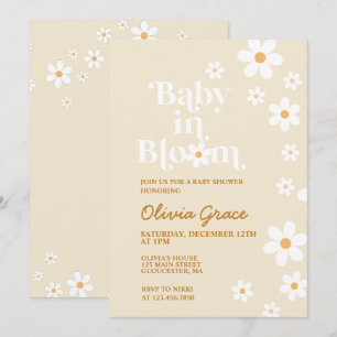 Convite Bebê em Bloom que brava Chá de fraldas de Daisy