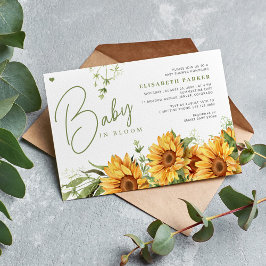 Convite Bebê em chá de fraldas floral neutro em termos de 