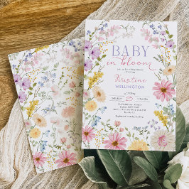 Convite Bebê em Flor: Chá de Bebê de Flores Silvestres em 