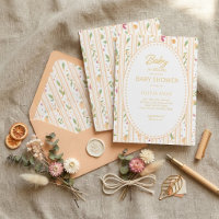 Bebê em Flor Gingham de Flor de Pêssego e Listra