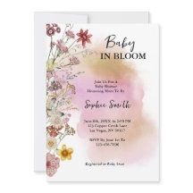 Bebê Em floração Aquarela de flor silvestre