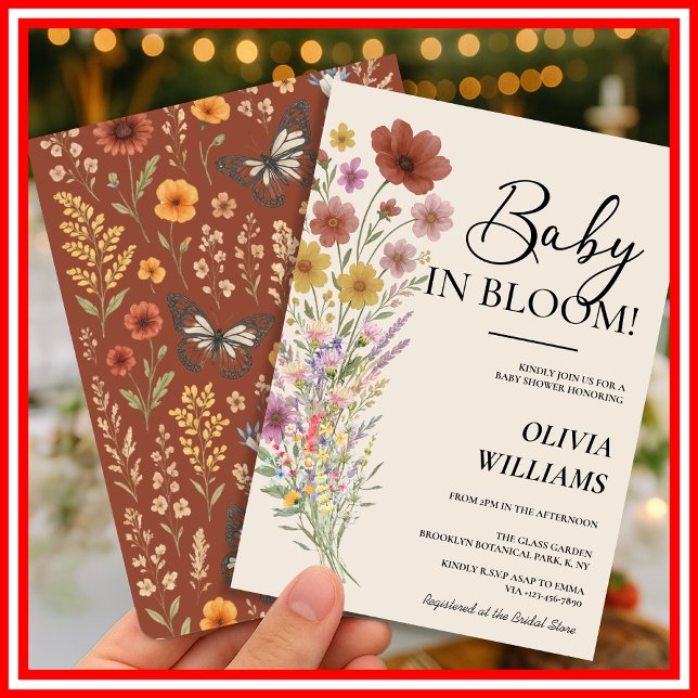 Convite Bebê em Sangue Chá de fraldas de Laranja Queimado (Criador carregado)