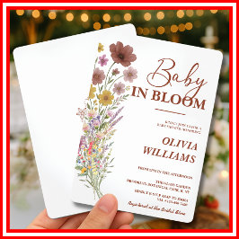 Convite Bebê em Sangue Chá de fraldas de Laranja Queimado