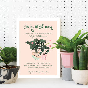Convite Bebê em Sangue Mãe e Garota Bebê Plantas Potent
