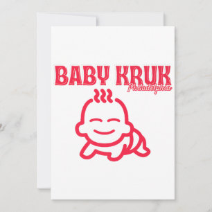 Convite Bebê Engraçado Kruk Philadelphia Premium