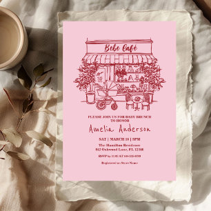 Convite bebê está a caminho Chá de bebê temático de café c