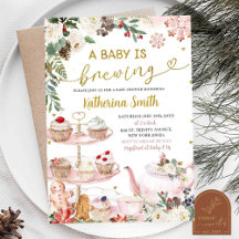 Bebê está Cozinhando Chá de Natal de Inverno Baby