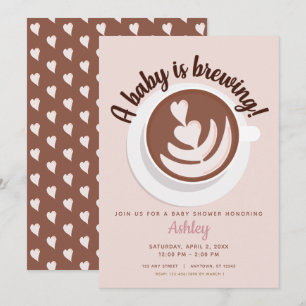 Convite Bebê está criando café Brunch Chá de fraldas S
