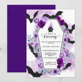 Convite Bebê está criando Chá de fraldas de Halloween