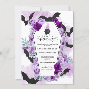 Convite Bebê está criando Chá de fraldas de Halloween