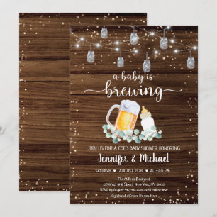 Convite Bebê está criando Chá de fraldas de Luzes de Corda