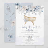 Bebê está frio fora do chá de fraldas infantil