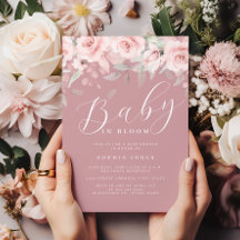 Bebê Floral, cor-de-rosa, com Chá de fraldas de Sa