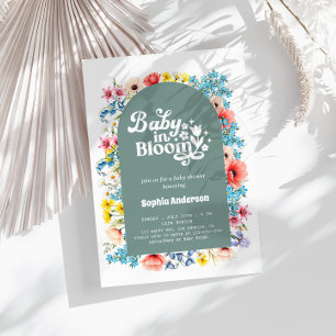 Convite Bebê Floral em Chá de fraldas de Sangue - Primaver