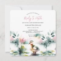 Bebê Menina Chá Invoca Pato de Água Rosa