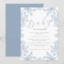 Bebê Menino Floral Vintage em Flor Chá de Bebê  