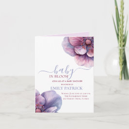 Convite Bebê na floração | floral de chá de fraldas