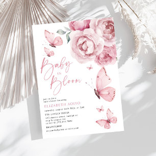 Convite Bebê no Blogue Borboleta Rosa Chá de fraldas Flora