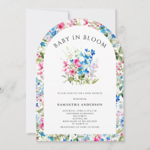 Convite Bebê No Blogue Floral Girl Chá de fraldas