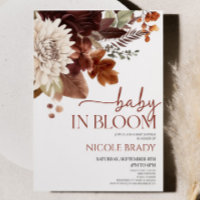 Bebê No Bloom Brown Burgundy Chá de fraldas Floral