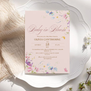 Convite Bebê no Bloom Primavera Chá de fraldas