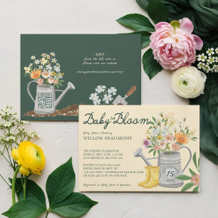 Convite Bebê no Bloomi Floral Garden Rain Chá de fraldas