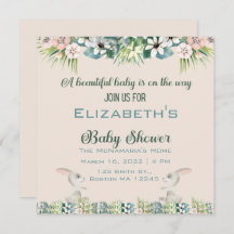 Bebê no caminho Chá de fraldas