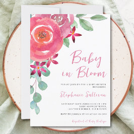 Convite Bebê no Chá de fraldas da Bloom Floral Girl