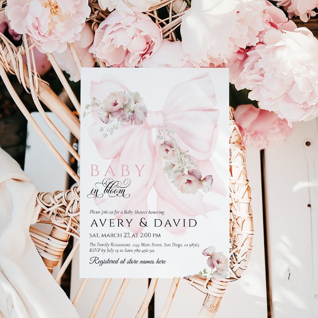 Convite Bebê no Chá de fraldas de Primavera de Sangue (Criador carregado)