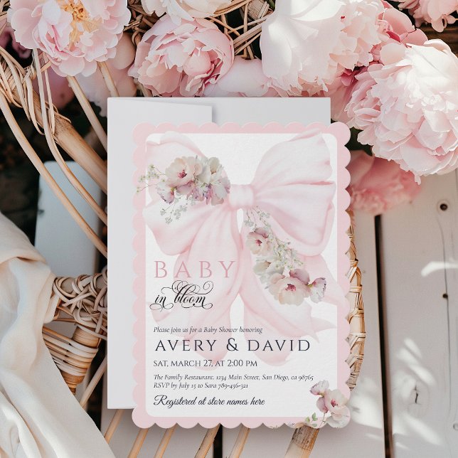 Convite Bebê no Chá de fraldas de Primavera de Sangue (Criador carregado)