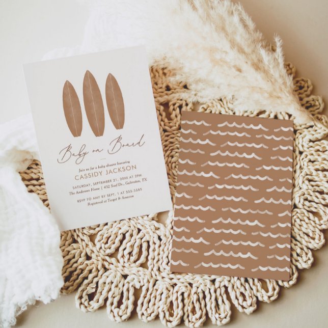 Convite Bebê no Conselho Boho Sexo Chá de fraldas Neutro (Criador carregado)