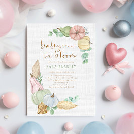 Convite bebê no florê Programa de Bebê Pumpkin no outono d