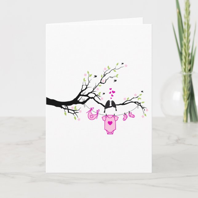 Convite bebé novo, design do chá de fraldas (Frente)