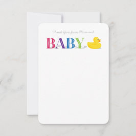 Convite Bebê Obrigado Placas De Nota Flagrante Pato De Bor